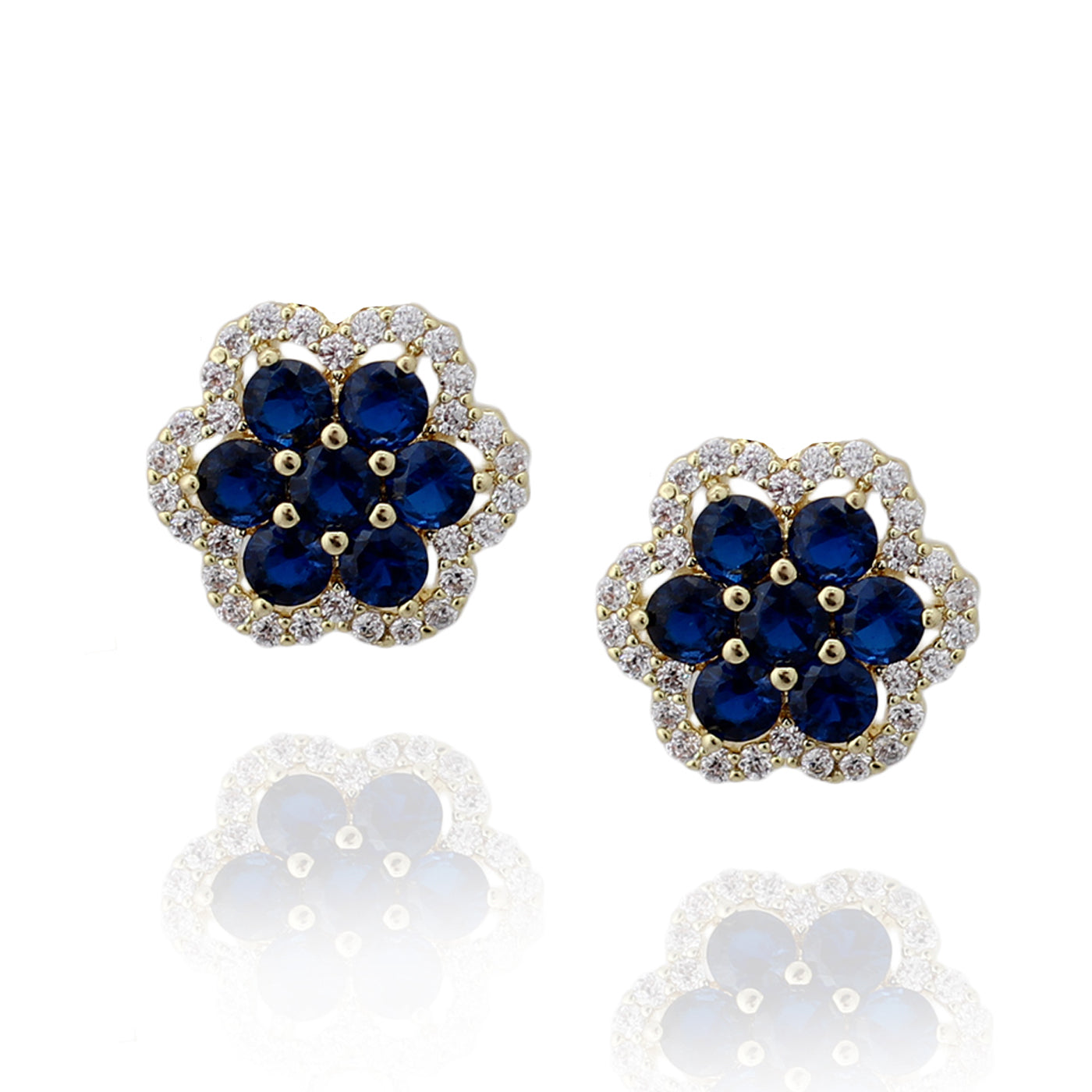 Flower stud earrings
