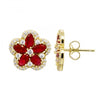 Large colored flower studs I