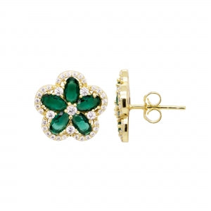 Large colored flower studs I