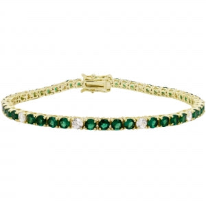 Emerald 3mm tennis bracelet