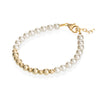 Swarovski Pearl And Gold Beaded Adjustable Bracelet