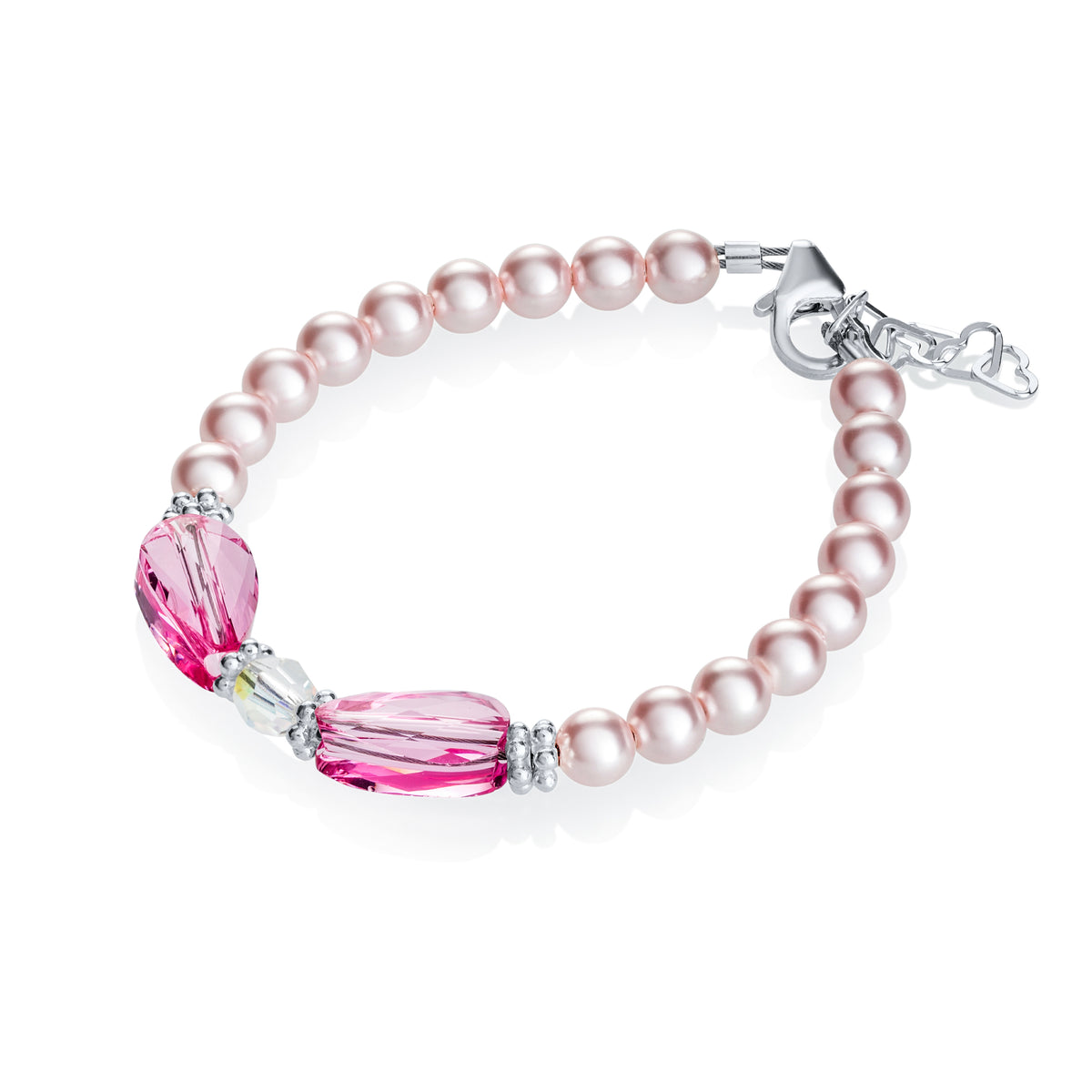Pink Crystal Bow Bracelet