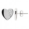 Sterling heart post earrings