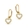 Inside stone heart earrings