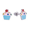 Cupcake screwback earrings