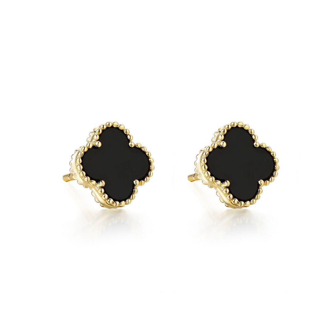 Mother of pearl clover earrings
