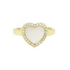 Mother of pearl heart cz ring
