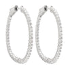 Oval round cz hoops