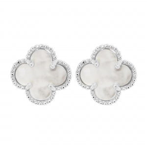 Mother of pearl clover earrings