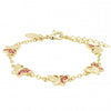 Gold plated butterfly bracelet