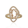 Oval stone ring