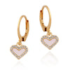 Mother of pearl small heart earrings