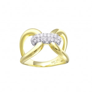Two tone with cz ring