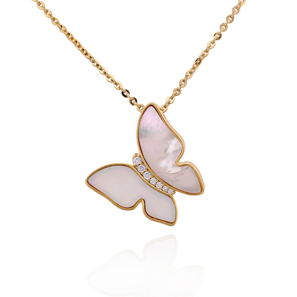 Mother of pearl butterfly pendant