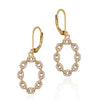Oval chain link teardrop earrings
