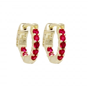 13x13mm sterling huggies